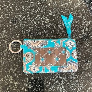 Vera Bradley Totally Turq Zip ID Case